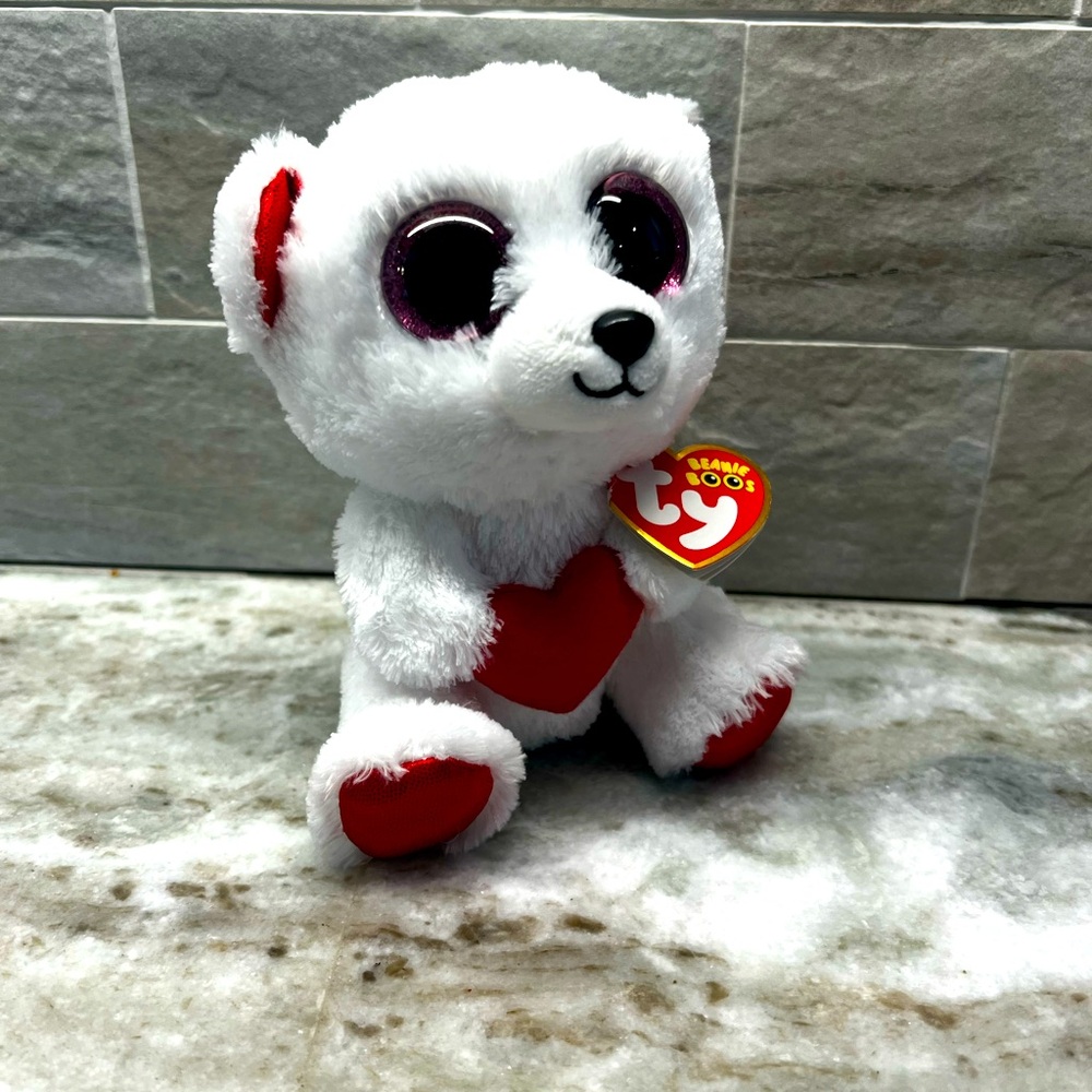 TY Cuddly Bear with Heart